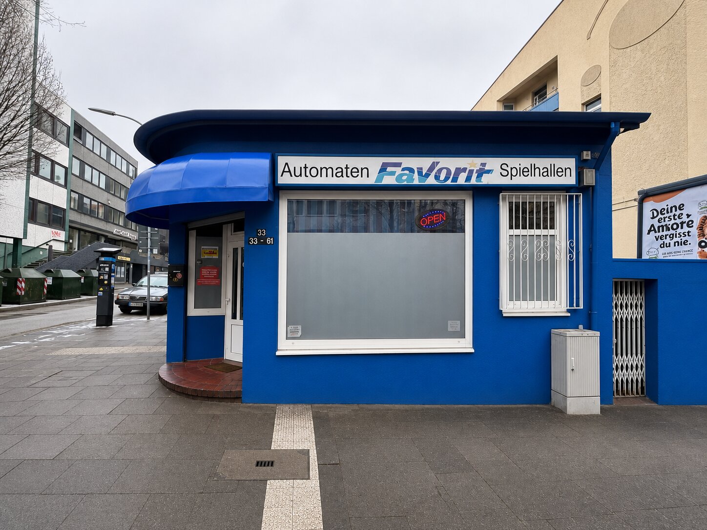 Spielhalle Favorit Harburg, Außenansicht